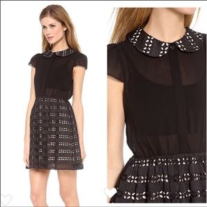 Alice + Olivia Anita Pleated Collar Dress
